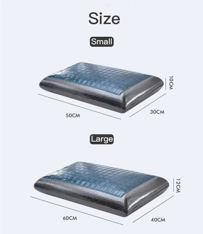 Double Sided Gel Cooling Memory Foam Pillow Summer Ice Feel Bamboo Charcoal Orthopedic Neck Pain Relief Pillow with Pillowcase