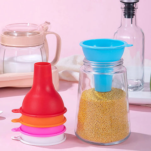 7CM Silicone Wide-Mouth Funnel Wide Mouth And Large Diameter Funnel Pour Oil Milk Powder Beans Dispense Funnel Kitchen Tool