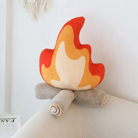 ZU 30/45cm Creative Plush Pillow Bonfire Stuffed Toy Funny Home Decor Campfire Cushion Emulational Fire Soft Doll