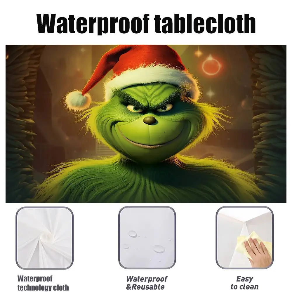 Cartoon The G-Grinch Table Cloth Tablecloth Party Decor Farmhouse Kitchen Dining Table Cloth Wedding Decorations