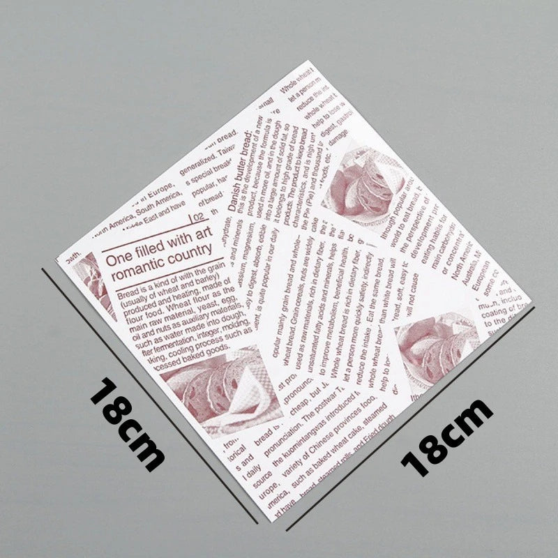 50pcs Sandwich Wrappers, Greaseproof Non-Stick Parchment Paper, Cute Pattern Food Wrapper, Baking Tools, Kitchen Gadgets