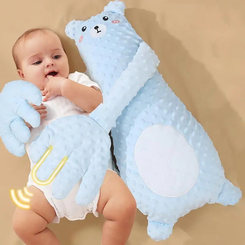 Adjustable Automatic Baby Patting Sleep Pillow Startle Prevention Soothing Palms for 0-3 Toddler Remote Control Baby Sleep Aid