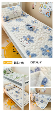 Winter Thicken Warm Mattress Toppers Fleece Bedspread Soft Folding Thin Tatami Mat Student Dormitory Bed Sheet Mattress Cover
