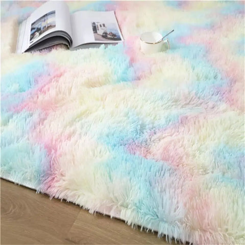 Gray Carpet for Living Room Plush Rug Bed Room Floor Fluffy Mats Anti-slip Home Decor Rugs Soft Velvet Carpets Kids Room Blanket