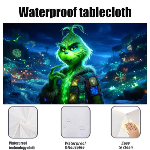 Cartoon The G-Grinch Table Cloth Tablecloth Party Decor Farmhouse Kitchen Dining Table Cloth Wedding Decorations