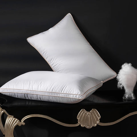 Premium Down Sleeping Pillow 95% Goose Down Fill 1200TC - 50x70cm 50 to 70cm Pillow Down Bed Luxury