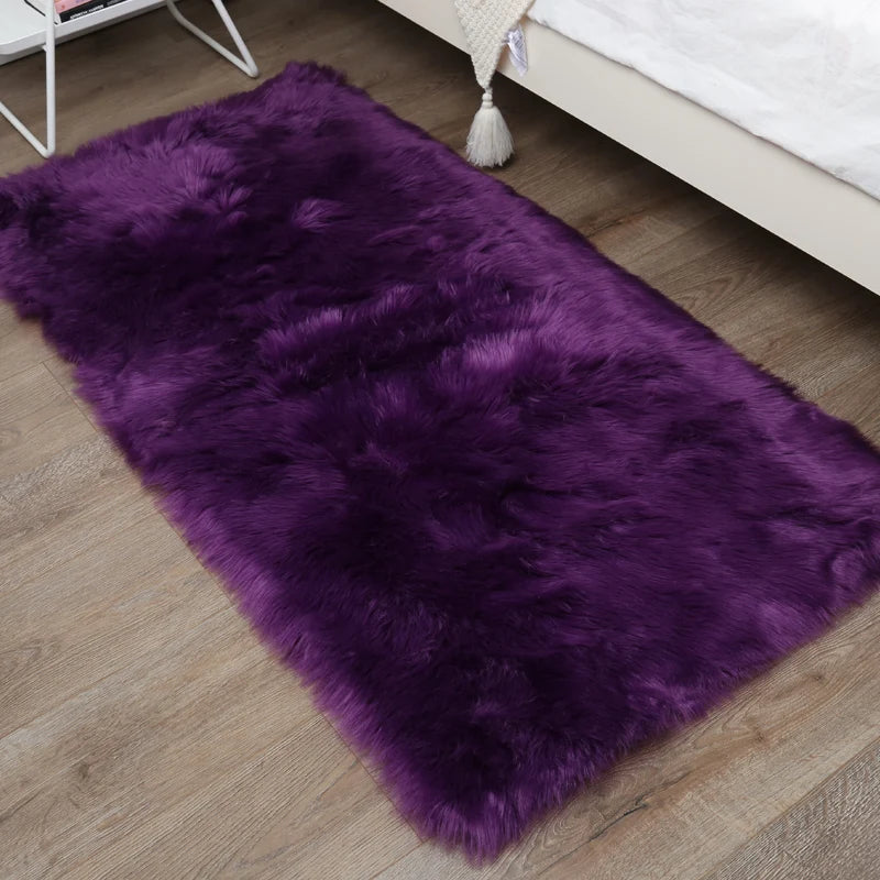 Thick White Carpet Soft Fur for Living Room Plush Rug Bedroom Imitation Wool Fluffy Floor Carpets Window Bedside Home Decor Rugs
