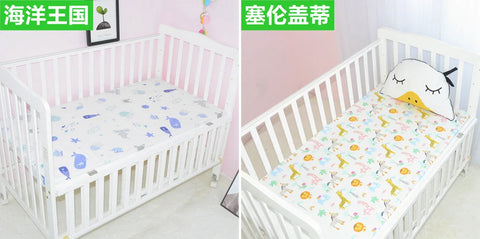 51x28inch(130x70 cm) Newborn Baby Fitted Crib Sheets Cartoon Print Bed Sheet Baby Bed Mattress Covers for Unisex Baby Boys Girls
