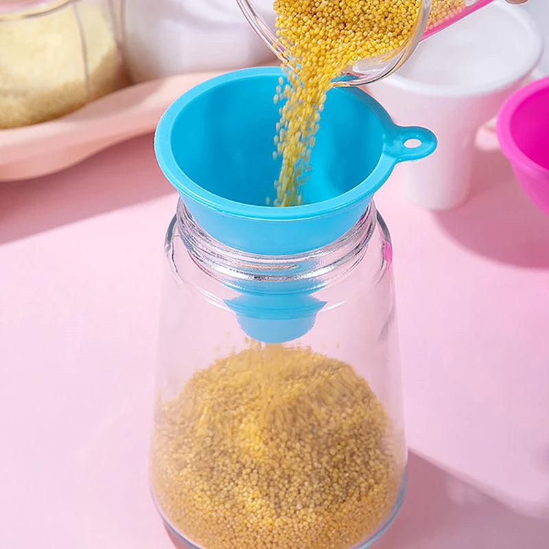 7CM Silicone Wide-Mouth Funnel Wide Mouth And Large Diameter Funnel Pour Oil Milk Powder Beans Dispense Funnel Kitchen Tool