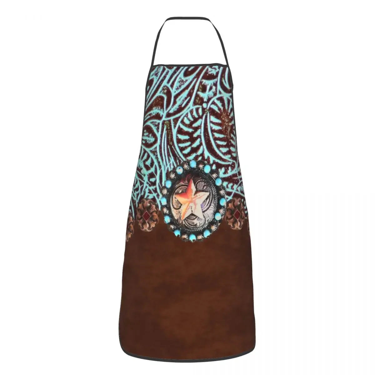 Custom Bib Vintage Black And Brown Stitched Leather Aprons Men Women Adult Chef Kitchen Cooking Medieval Style Tablier Cuisine