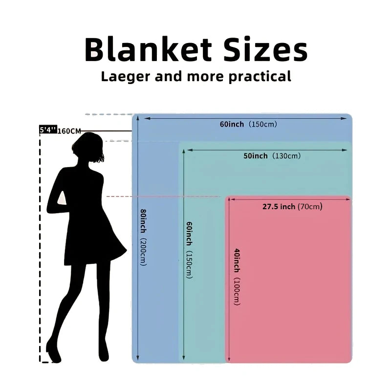 Christmas Pattern Blanket Microfiber Flannel Cover Blanket Bedroom Living Room Sofa Soft And Comfortable Home Decoration