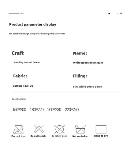 Goose Down Soft Duvet Luxury Blanket King Queen Twin Size Comforter Bedding Filler Bread Shape Super Warm Quilt