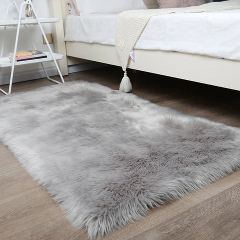 Thick White Carpet Soft Fur for Living Room Plush Rug Bedroom Imitation Wool Fluffy Floor Carpets Window Bedside Home Decor Rugs