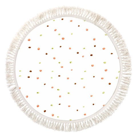 Cute Round Rug Bedroom Tassel Carpet Mat Bedside Kids Room Ddecoration Cartoon Floor Mats Home Soft Machine Washable Area Rugs