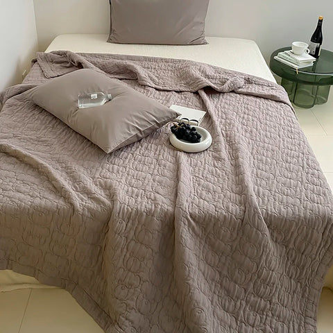 100% Cotton Duvet Quilted Quilts Single/Queen Size Comforter Summer Blanket High Quality Bedspread 여름이불(No Pillowcase)