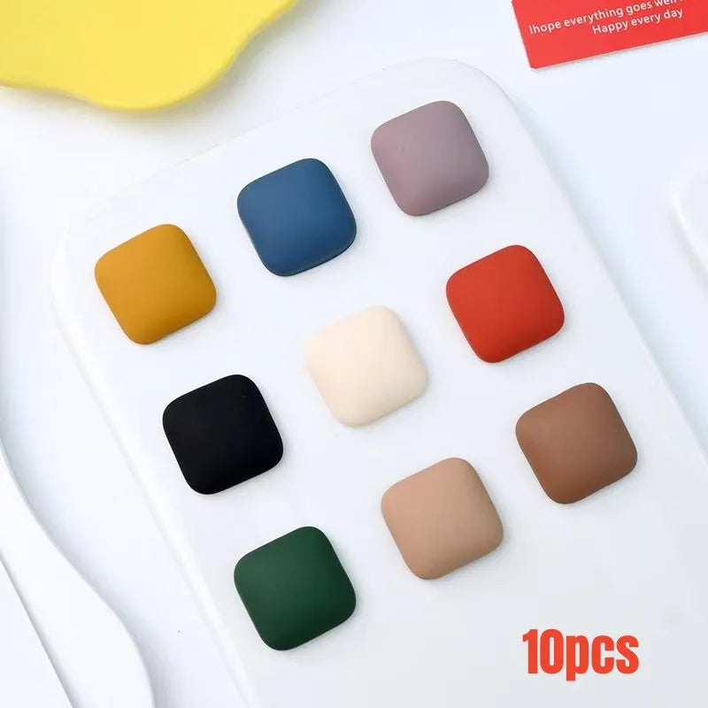 10pcs Cartoon Fridge Magnets Frosted Round Magnets Nordic Personalized Home Decor Whiteboard Photo Message Board Home Decor