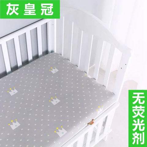51x28inch(130x70 cm) Newborn Baby Fitted Crib Sheets Cartoon Print Bed Sheet Baby Bed Mattress Covers for Unisex Baby Boys Girls