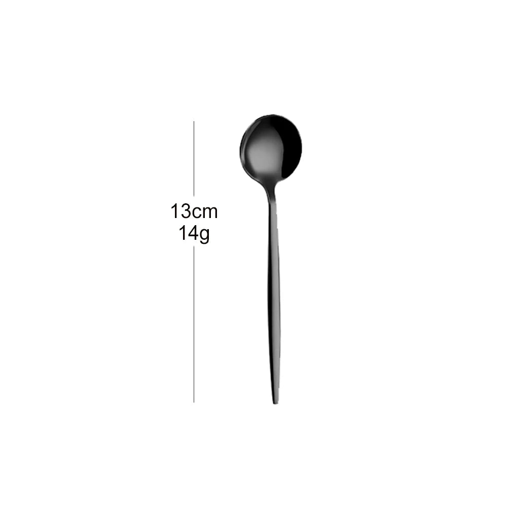 5/6 Pieces Gold Stirring Teaspoons Stainless Steel Mini Coffee Spoon Set Ice Cream Cake Dessert Spoon Mirror Kitchen Utensils