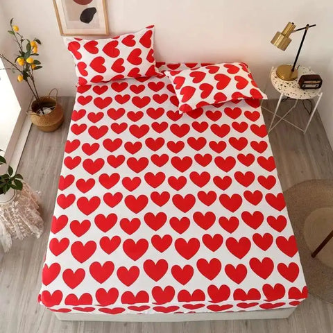 Solstice Kids Dinosaur Bed Sheet Set - Cartoon Printed Draps De Lit With Pillowcase, Elastic Fitted (Single/Twin, 100% Cotton)