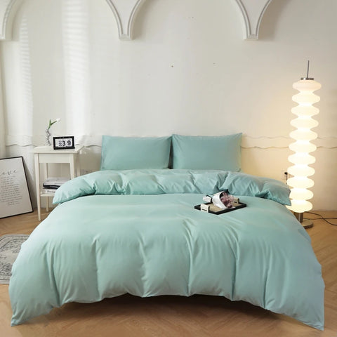 2025 New Washed Cotton Solid Color Single Quilt Set Skin Friendly Breathable Quilt Cover 180X220 200X230