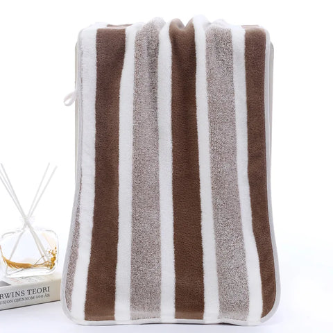 1 pcs Striped Face Towel Absorbent & Quick-drying Super Soft Skin-friendly Bathing Hand Towel For Home Bathroom 35x75cm