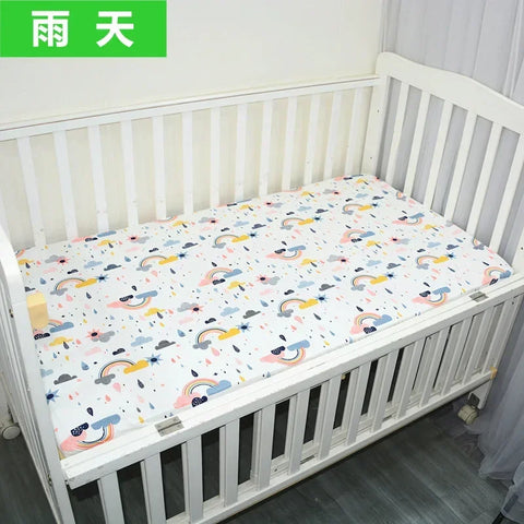 51x28inch(130x70 cm) Newborn Baby Fitted Crib Sheets Cartoon Print Bed Sheet Baby Bed Mattress Covers for Unisex Baby Boys Girls