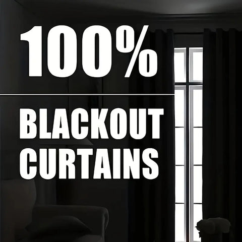1/2PC Modern 100% High Shading, Waterproof And Insulated Indoor And Outdoor Curtains And Door Curtains