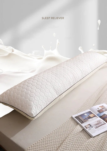 Nordic Luxury Cotton Pillow 48x180CM Bedroom Tatami Bed Sofa Protection Cervical Vertebra Sleeping Soft Double Long Pillow