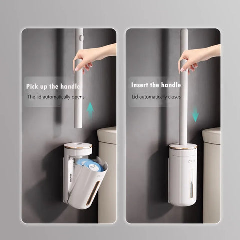 Disposable Toilet Brush Wallmounted Toilet Cleaner Replacement Head Cleaning Tool Toilet Brush WC Kit Bathroom Accessories