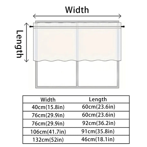 1pc Solid Short Curtain, Small Curtains for Kitchen, Bathroom, High Blackout Curtains for Home Decoration, UV Protection