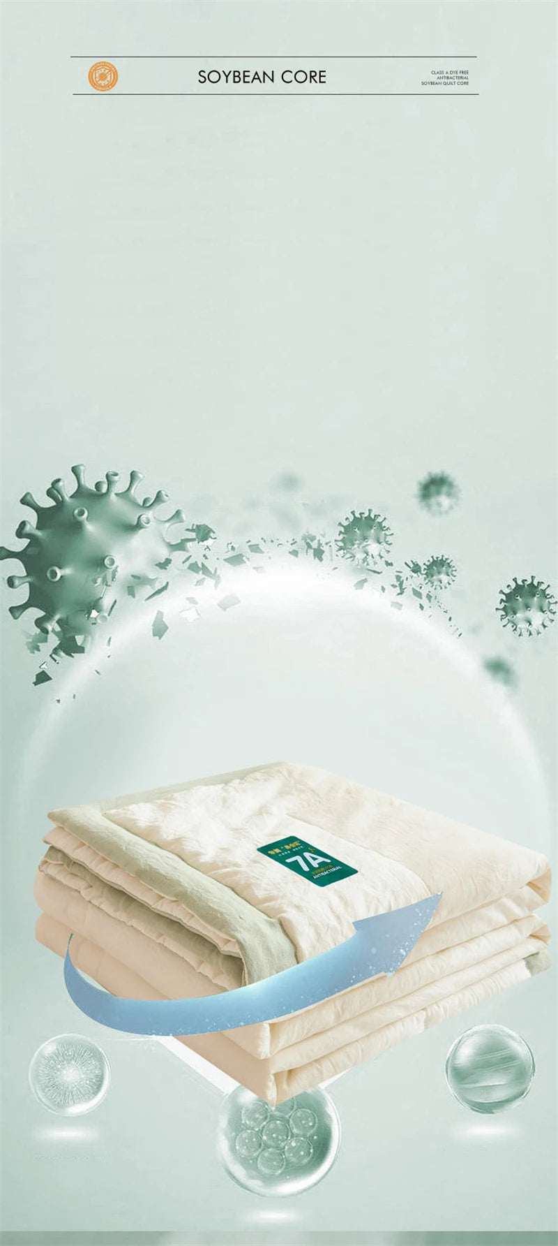 New Soya Fibre Filling Summer Quilt Queen Grade A Maternal and Child Thin Comforter Antimicrobial Breathable King Size Duvet