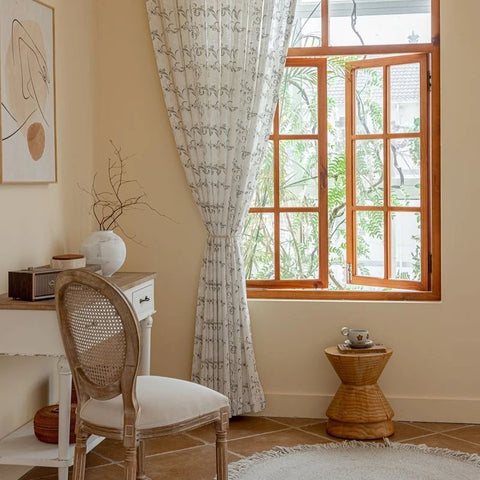 Custom Artistic Nature Print Curtains Breathable Blackout Curtains with Print Blackout Curtain for Translucent Bedrooms