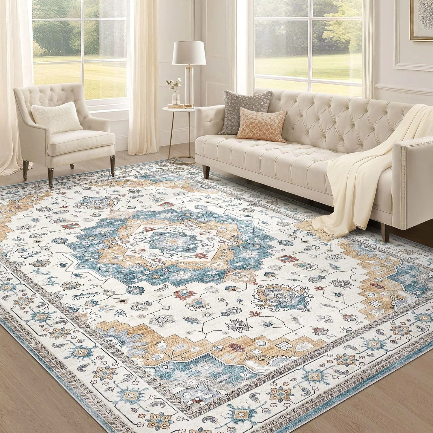 VIKAMA Luxury Persian Rugs Bohemian Ethnic Style Living Room Paving Bedroom Floor Mats Also Super Suitable For Home Decoration