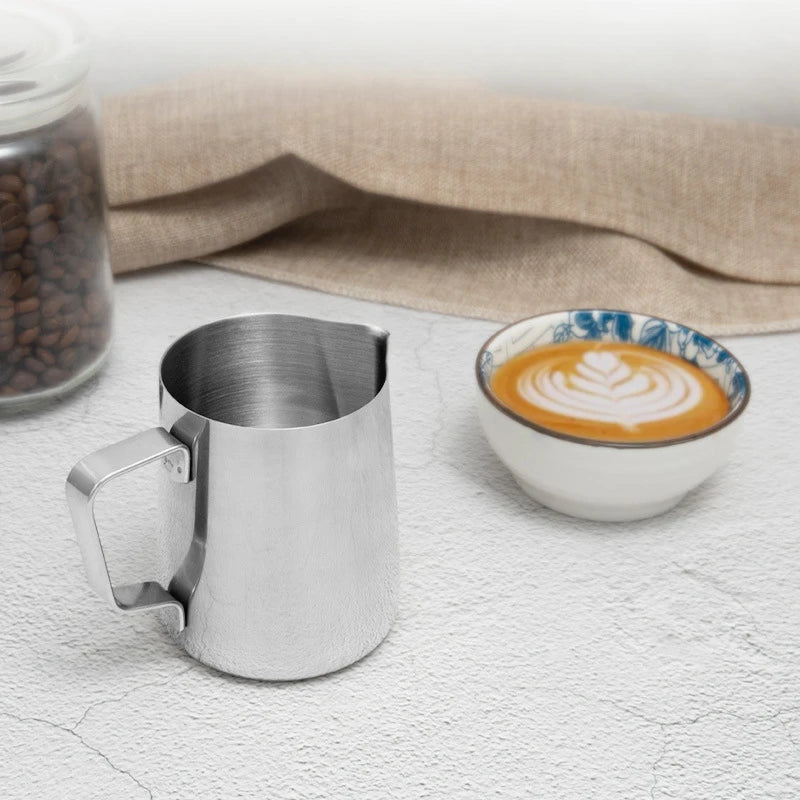 100/150/350/600ml Coffee Milk Frothing Jug Latte Art Milk Frother Pitcher Stainless Steel Measurement Jug Pot Coffee Accessorie