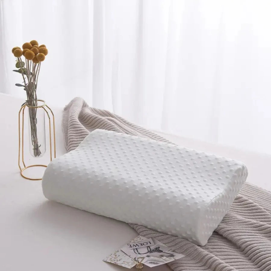 50*30cm Bamboo Fiber Pillow Slow Rebound Health Care Memory Foam Pillow Memory Foam Pillow Orthopedic Pillows Support NeckRelief