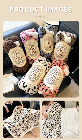 Double Layer Fleece Blanket Autumn Winter Thick Warm Office Nap Throw Blankets for Sofa Bed Single Double Soft Plush Comforter