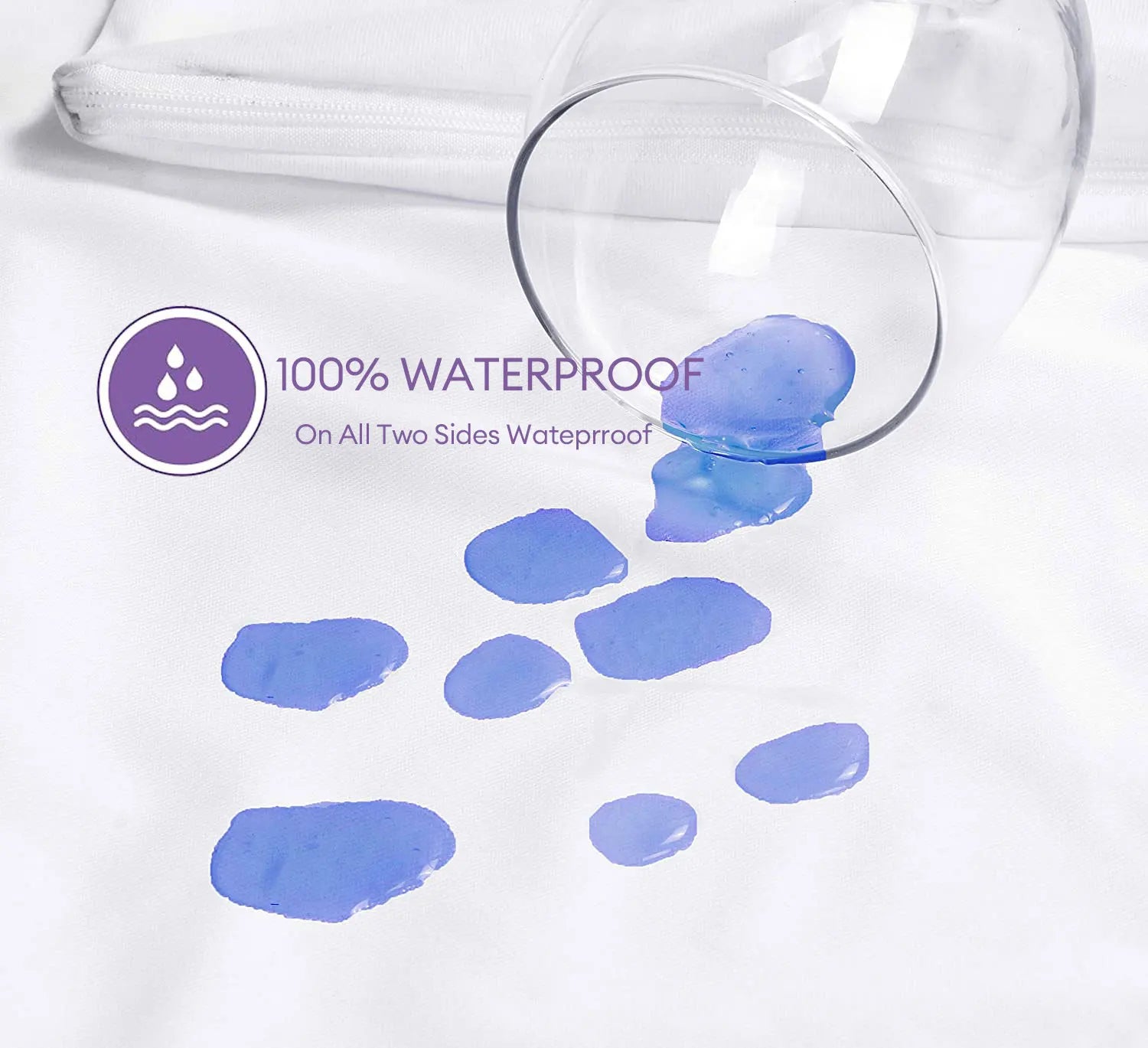 1pc Crib Mattress Protector Smooth Waterproof Mattress Cover Washable Anti Mites Bed Cover