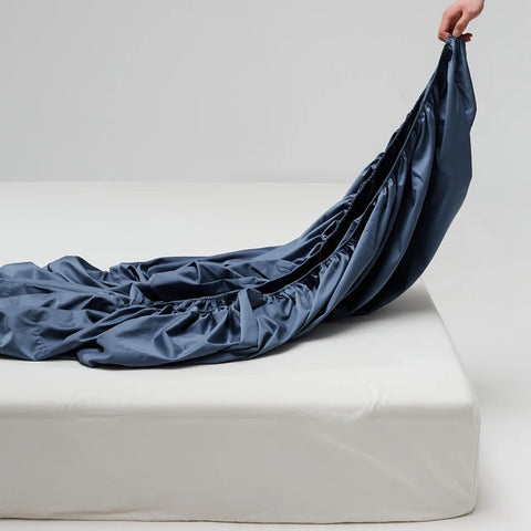 Luxury 800TC Egyptian Cotton Fitted Sheet with Elastic Band High End Mattress Cover for Single Double Queen King Size Bedsheet