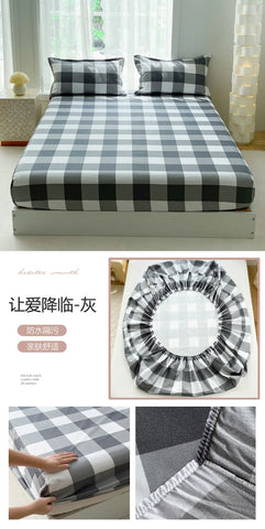 1pc Waterproof Fitted Bed Sheets Cartoon Style Single Bed Cover for Kids Queen/King sabanas cama matrimonial(without pillowcase)