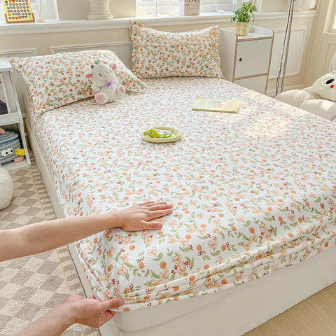 Bedspreads Cartoon Kids Bedding Fitted Sheet Elastic Band Around Mattress Cover Single King Size Sabanas Bed Cover Bed Sheets