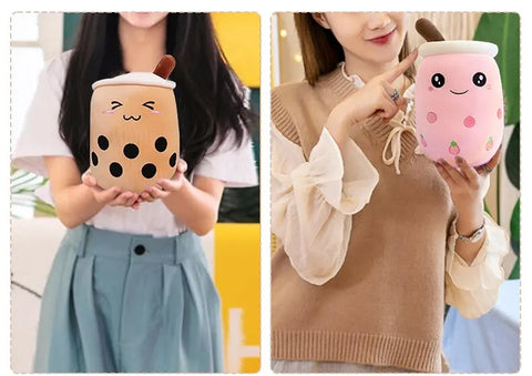 1Pcs Simulation Milk Tea Cup Pillow Plush Toy Small Pearl Milk Tea Cute Funny Doll Creative Decoration