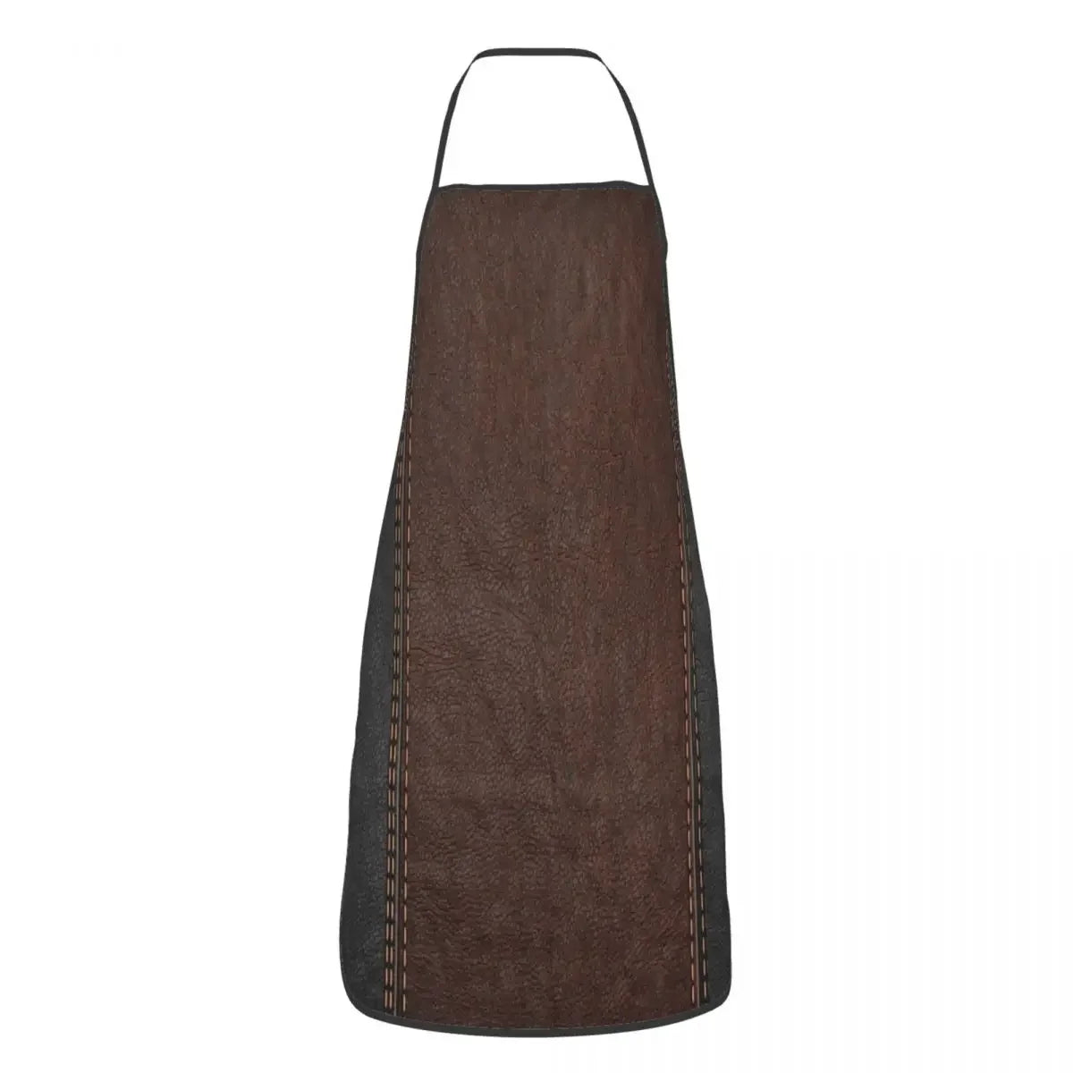 Custom Bib Vintage Black And Brown Stitched Leather Aprons Men Women Adult Chef Kitchen Cooking Medieval Style Tablier Cuisine