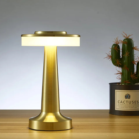 Bar small table lamp metal outdoor small table lamp dining table bedside creative night light dumbbell atmospher