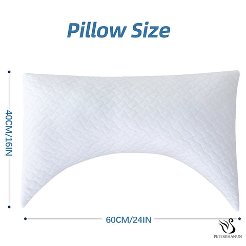 Peter Khanun Super Cooling Pillow for Summer Orthopedic Cervical Pillows U-Shaped Memory Pillow for Side Stomach Sleeper