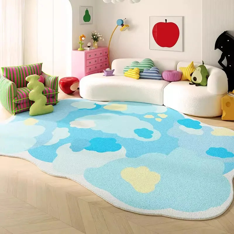 Living Room Carpet Bedroom Bedside Colorful Cloud Shaped Irregular Floor Mat Cloakroom Leisure Area Coffee Table Rug 러그 Tapis