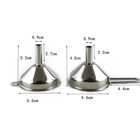 Wide Mouth Stainless Steel Funnel Spice Cooking Oil Filter Kitchen Tool Strainer with Handle Oil Spill Filter Funnel