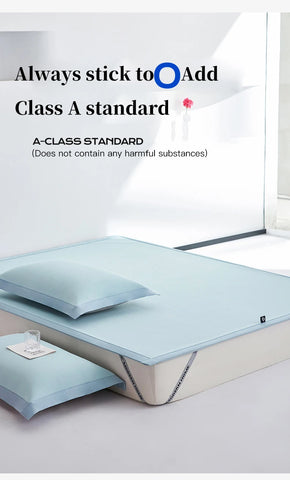 New summer ice silk cool mat bed sheet set, machine washable ice silk cold feeling bed sheet, a mat for sleeping naked in summer