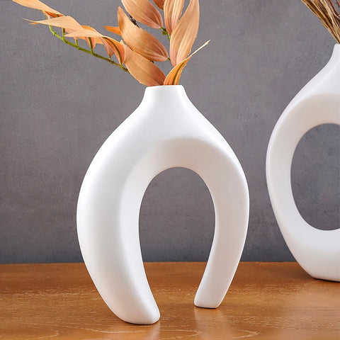 2PCS Set Creative Couple Series Home Decoration Vase, Large Medium Combination Indoor Table Ornaments for Interior Decoration