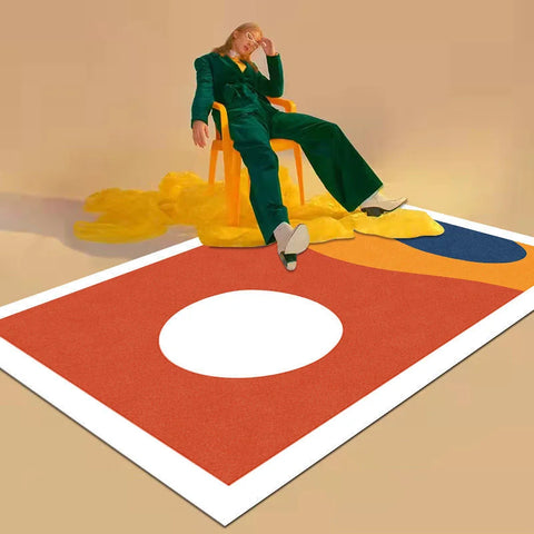 VIKAMA Crystal Pile Carpet Abstract Rectangular Living Room Bedroom Hotel Children's Room Washable Dirty Resistant Non-Slip Rugs