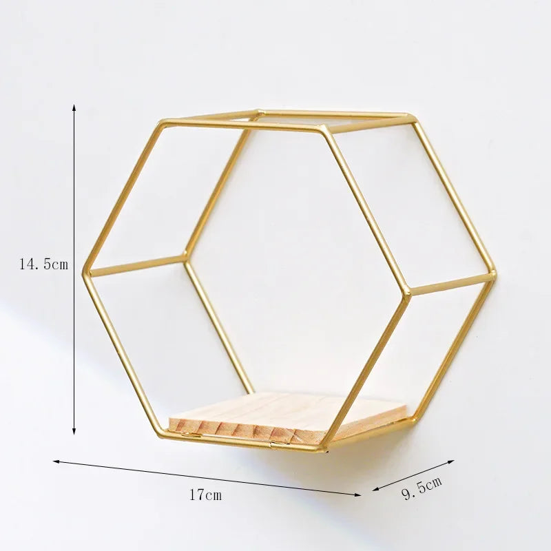 New Creative Dining Room Wall Wrought Iron Wall Hanging Wall Shelves Bedroom Living Room Wall Storage Shelves Home Decoration